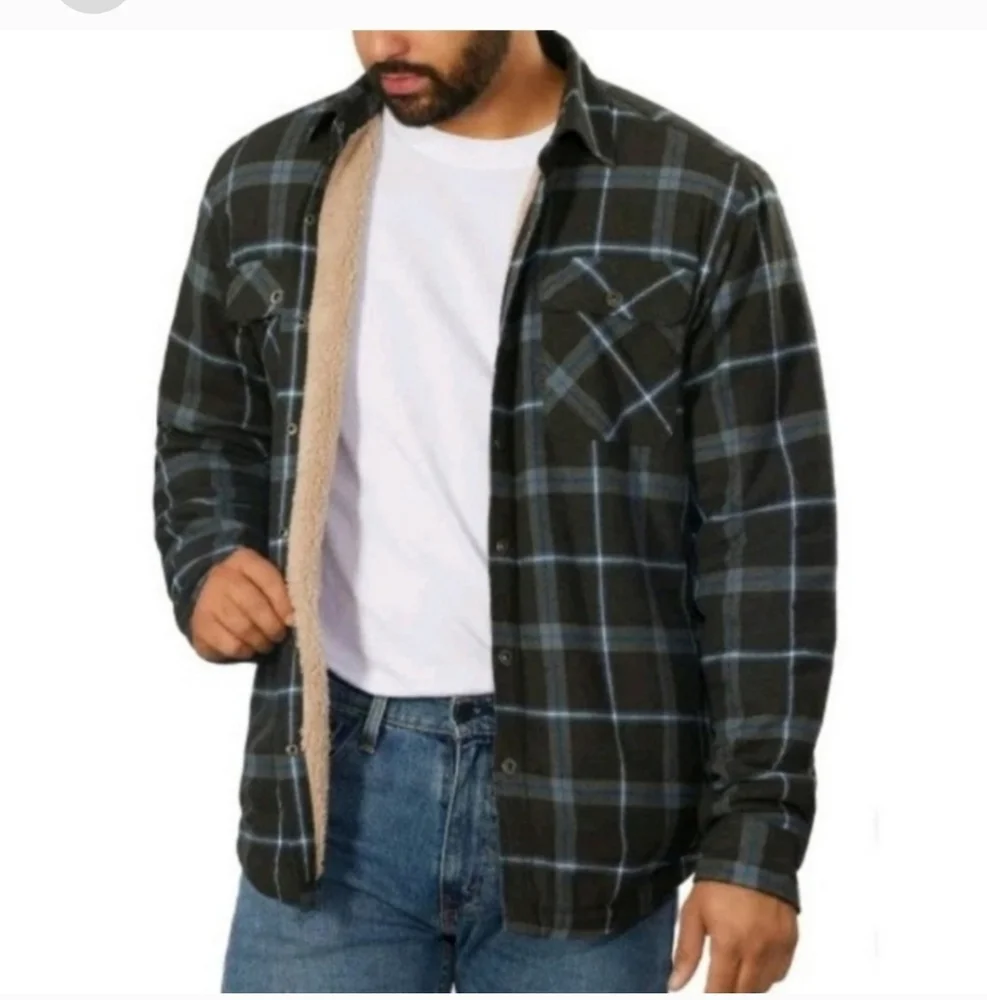 Grizzly Mountain Men's Flannel Shirt Jacket
